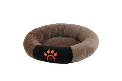 UNIQ PETS dog bed oval PAW brown L