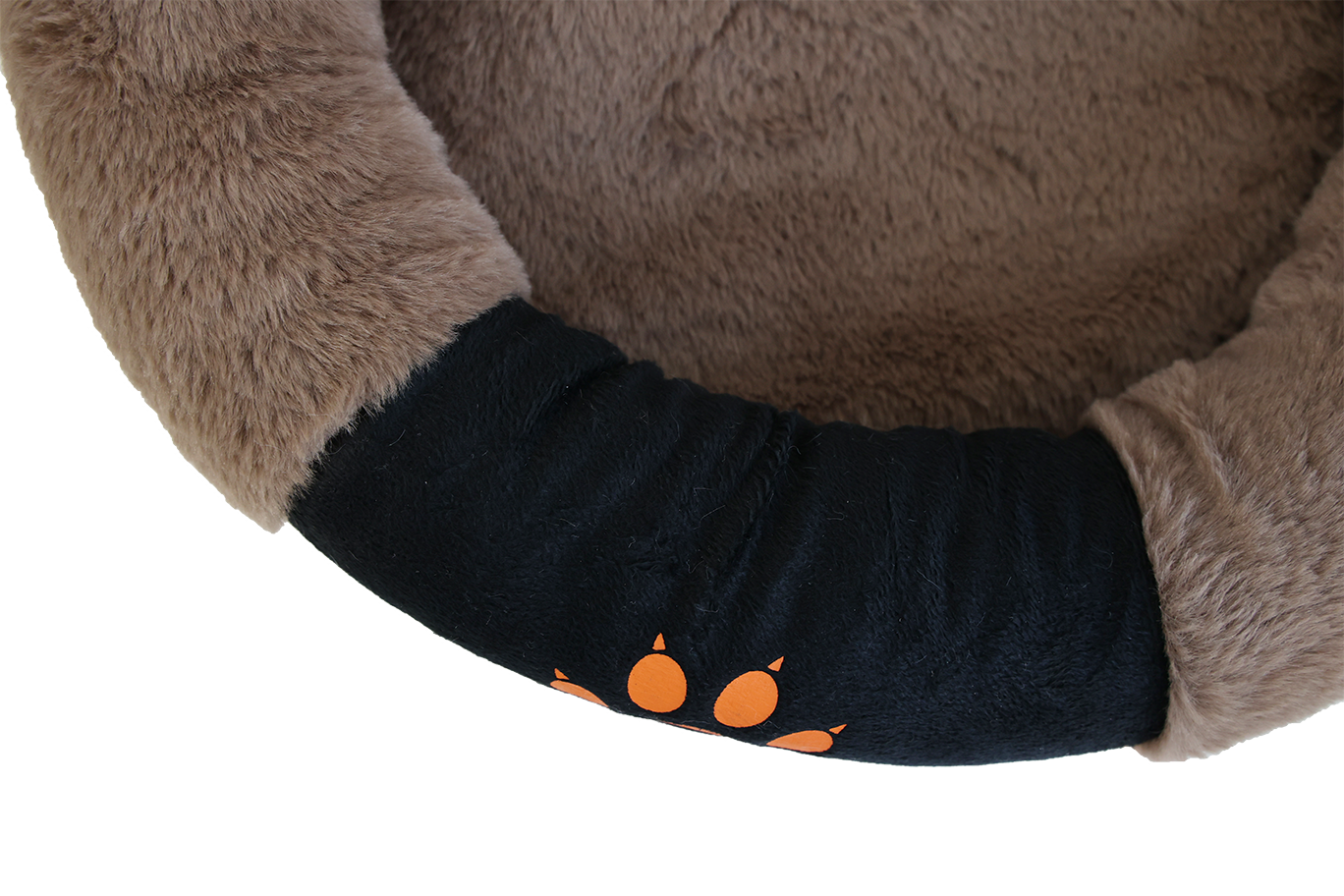 UNIQ PETS dog bed oval PAW brown L