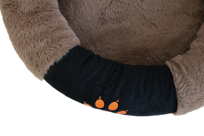 UNIQ PETS dog bed oval PAW brown L