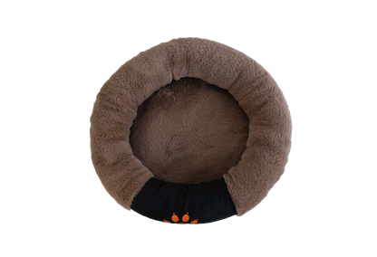 UNIQ PETS dog bed oval PAW brown L