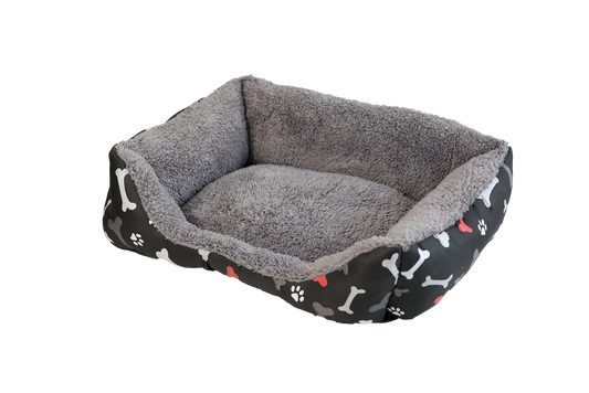 SNAPPY Rectangular pet bed BOX black S