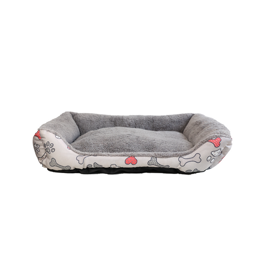 SNAPPY Rectangular pet bed BOX grey M