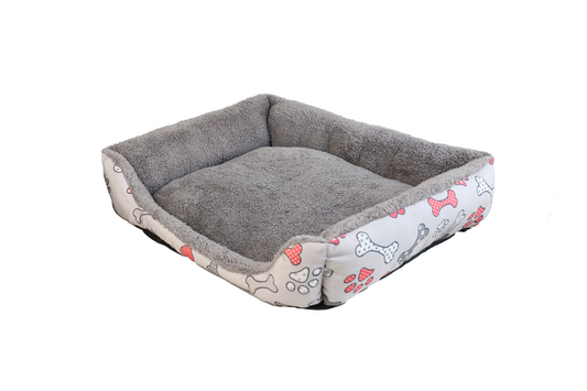 SNAPPY Rectangular pet bed BOX grey M