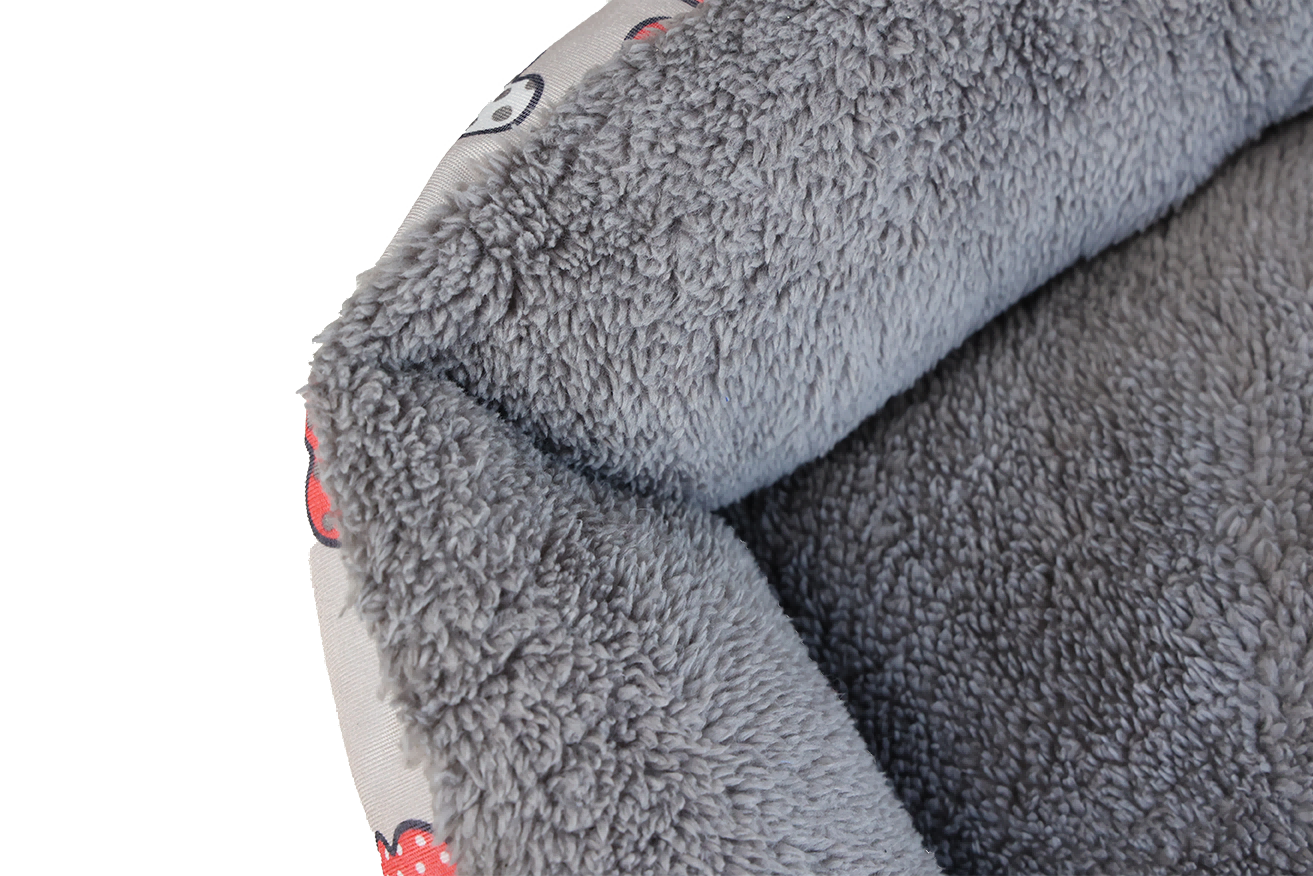 SNAPPY Rectangular pet bed BOX grey M