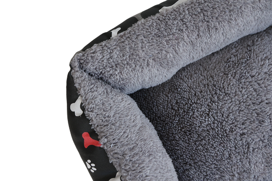 SNAPPY Rectangular pet bed BOX black S